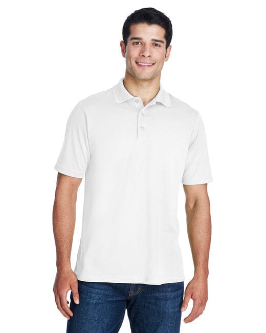 Core365 Mens Origin Performance Piqué Polo White 88181 Golf Stuff 