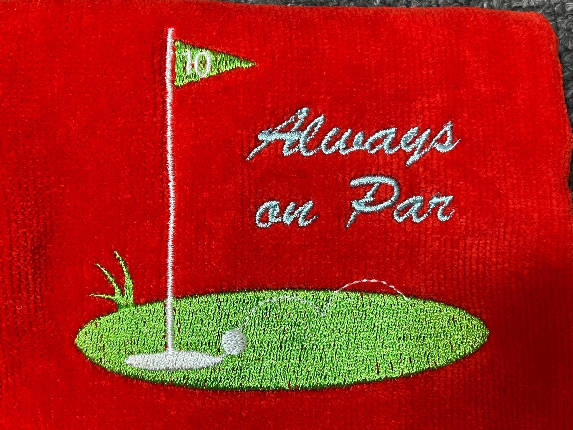 Embroidered Cotton TriFold Golf Towel Original Design Golf Stuff