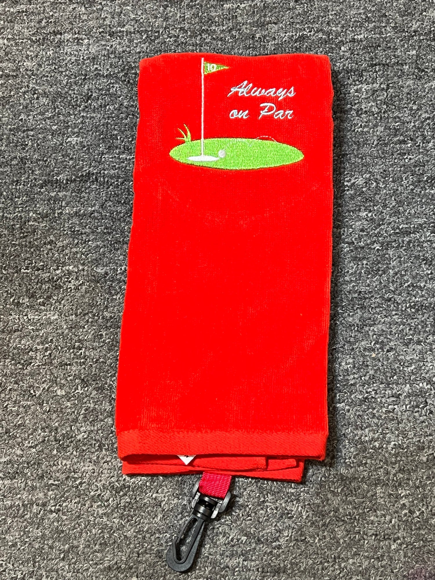 Embroidered Cotton TriFold Golf Towel Original Design Golf Stuff