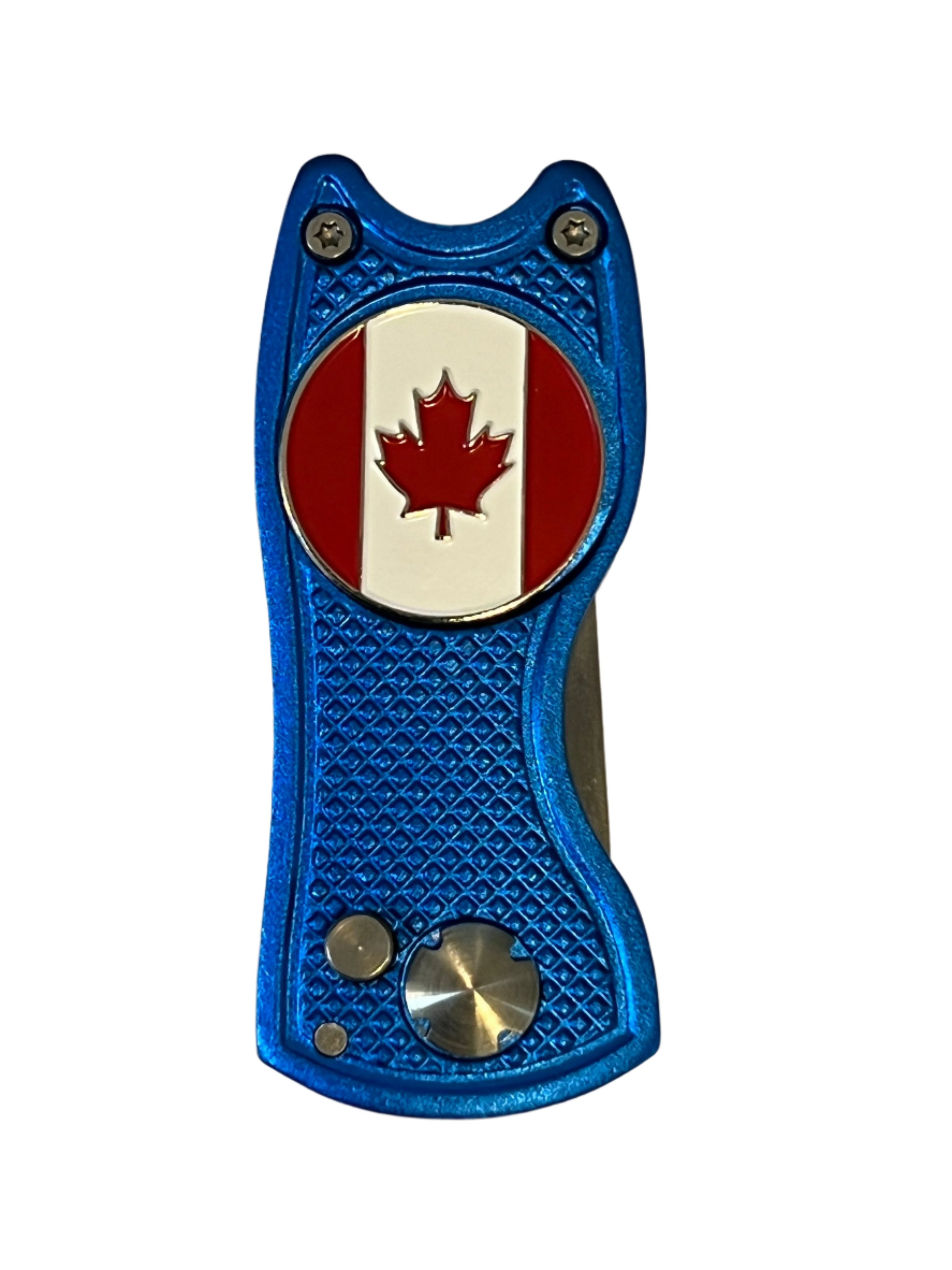 Fix It Switchblade Divot Tool with Canada Flag Marker Golf Stuff - Save on New and Pre-Owned Golf Equipment 
