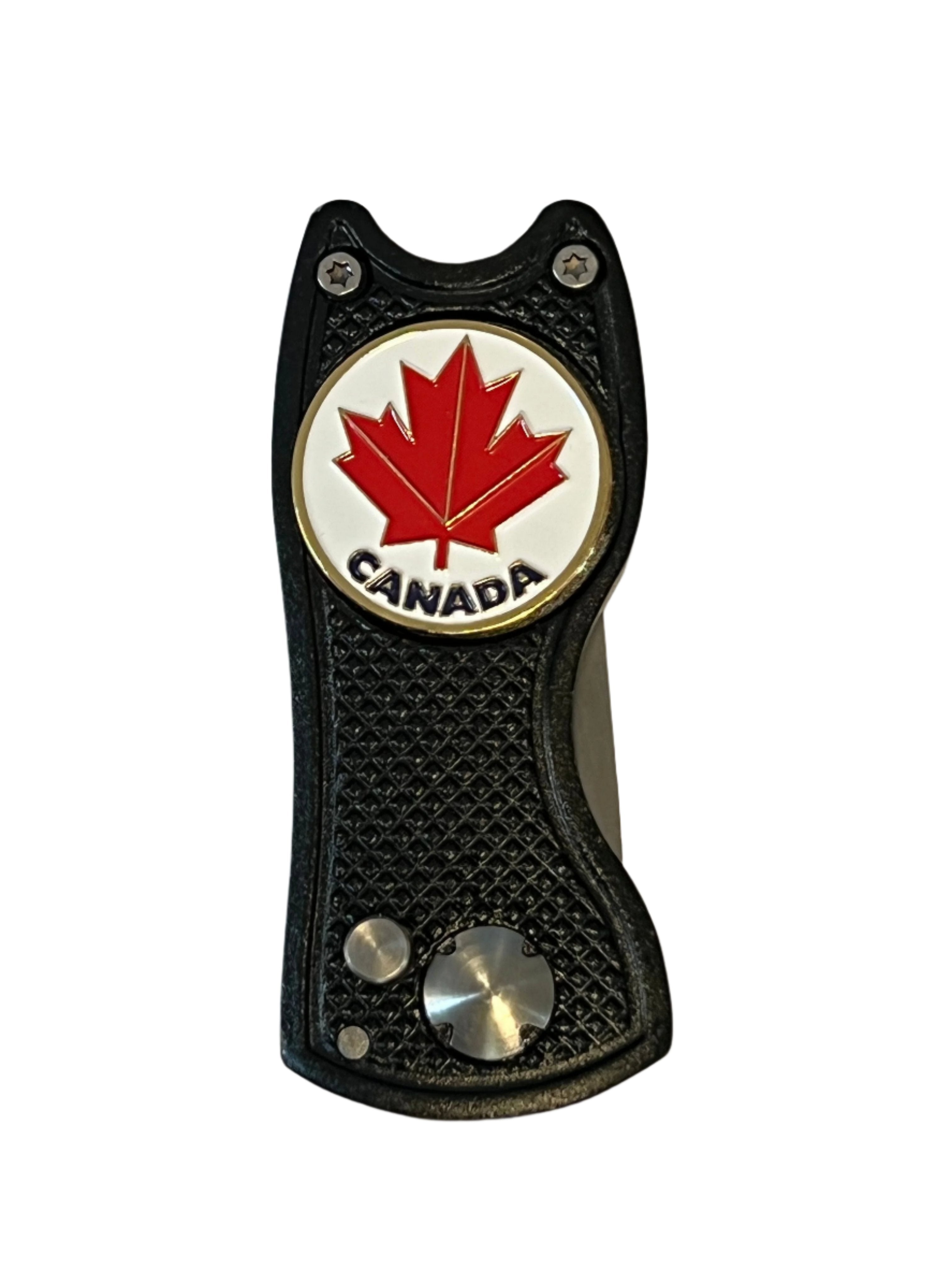 Fix It Switchblade Divot Tool with Canada Flag Marker Golf Stuff - Save on New and Pre-Owned Golf Equipment 