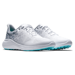 FootJoy Flex Women's Golf Shoes White/Gray Leopard Print 95767 Golf Stuff 