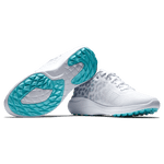 FootJoy Flex Women's Golf Shoes White/Gray Leopard Print 95767 Golf Stuff 