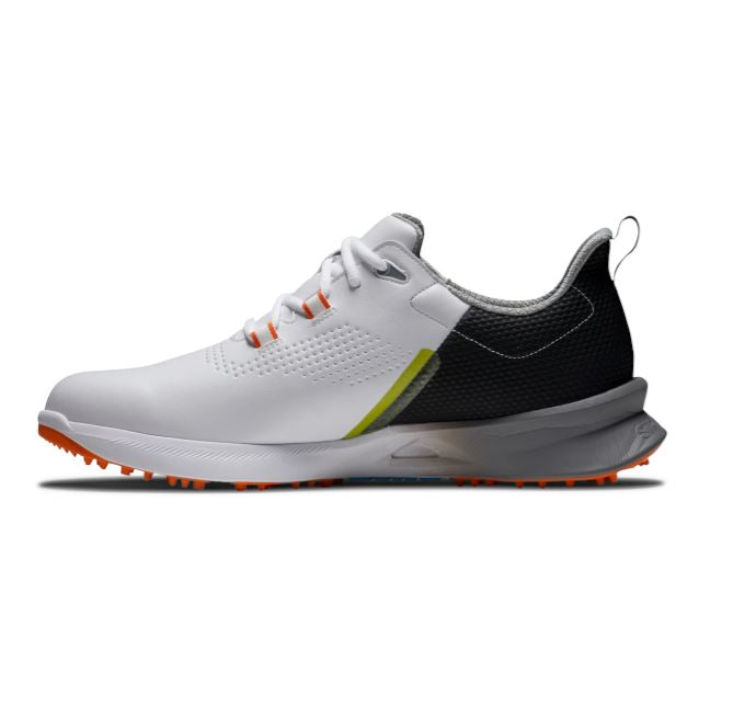 Footjoy Fuel Men's Spikeless Golf Shoe White/Black/Orange 55443 Golf Stuff - Save on New and Pre-Owned Golf Equipment 