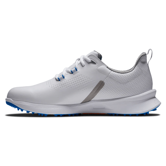 Footjoy Fuel Men's Spikeless Golf Shoe White/Grey/Blue 55440 Golf Stuff - Save on New and Pre-Owned Golf Equipment 