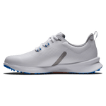 Footjoy Fuel Men's Spikeless Golf Shoe White/Grey/Blue 55440 Golf Stuff - Save on New and Pre-Owned Golf Equipment 