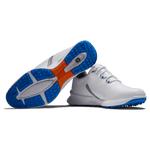 Footjoy Fuel Men's Spikeless Golf Shoe White/Grey/Blue 55440 Golf Stuff - Save on New and Pre-Owned Golf Equipment 