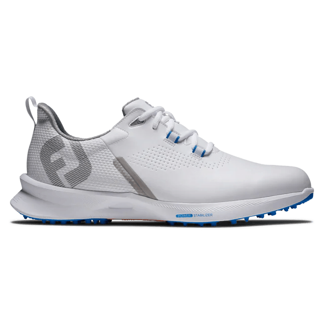 Footjoy Fuel Men's Spikeless Golf Shoe White/Grey/Blue 55440 Golf Stuff - Save on New and Pre-Owned Golf Equipment 8.5W 