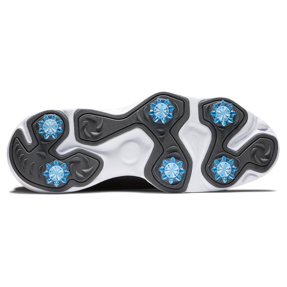 Footjoy Men's eComfort Spiked Golf Shoe Black/White/Blue 57700 Golf Stuff 