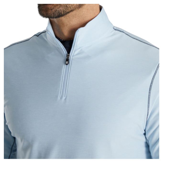 FootJoy Men's Space Dye Baby Blue 1/4 Zip 25184 Golf Stuff 