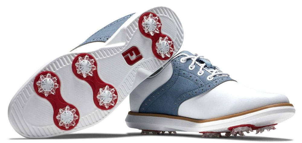 FootJoy Traditions Women's Golf Shoes White/Blue/White 97903 Golf Stuff 