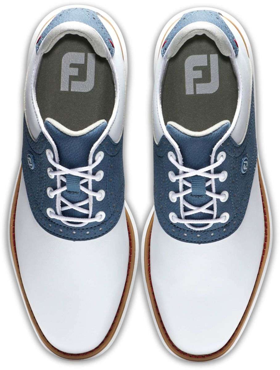 FootJoy Traditions Women s Golf Shoes White Blue White 97903