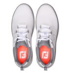 Footjoy Women's eComfort Spiked Golf Shoe White/Gray/LtGray 98640 Golf Stuff - Save on New and Pre-Owned Golf Equipment 