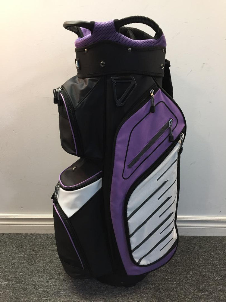 Golf Trends Fairway Cart Bag Golf Stuff Black/Purple/White 
