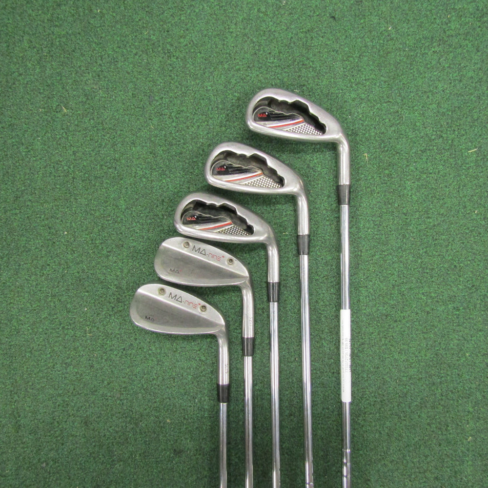 MA Nine 5 pc. Iron Set #7, 8, PW, GW and SW Stiff Flex Steel Shafts Men's Right Hand Golf Stuff 