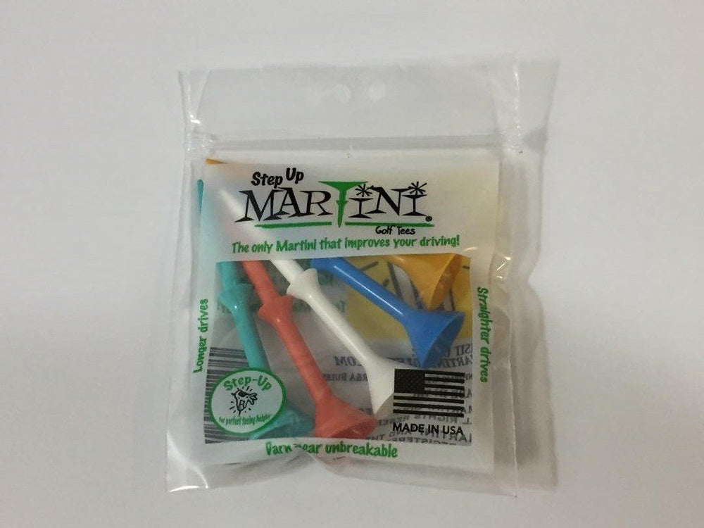 Martini Step Up Tees 3 1/4 Pack of 5 Tees Golf Stuff - Save on New and Pre-Owned Golf Equipment Multi Color Teal Salmon White Blue Golden Yellow 