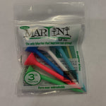 Martini Tees Original 3 1/4 Inches Pack of 5pcs Golf Stuff - Save on New and Pre-Owned Golf Equipment Multi: White/Pink/Blue/Green/Aqua 