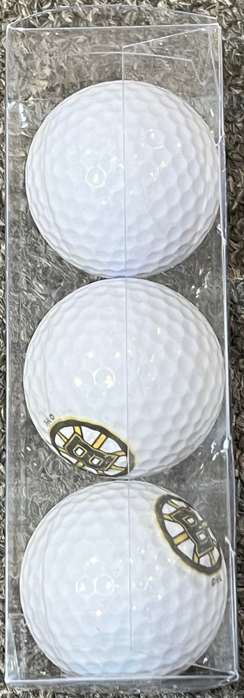 NHL Golf Balls Package of 3 pcs in Plastic Box Golf Stuff Boston Bruins 