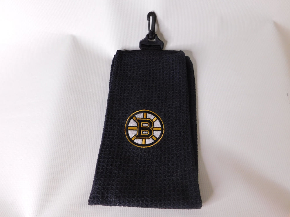 NHL Waffle Weave Towel Golf Stuff Boston Bruins 
