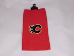 NHL Waffle Weave Towel Golf Stuff Calgary Flames 