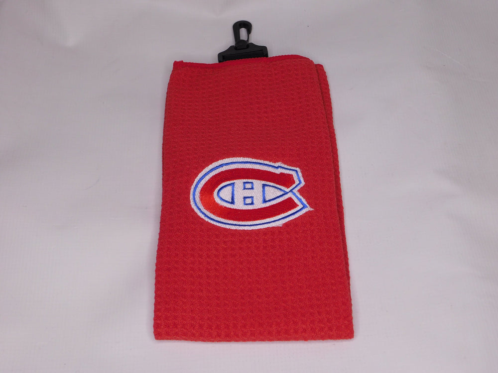 NHL Waffle Weave Towel Golf Stuff Montreal Canadians 