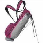 Ping Hoofer Lite Stand Bag '21 Golf Stuff Heather Grey/Garnet/Magenta 34726-208 