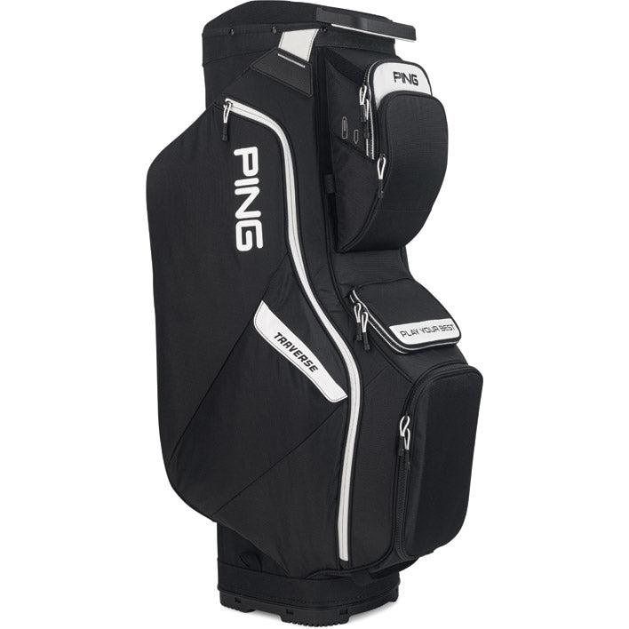 Ping Traverse Cart Bag '21 Golf Stuff - Low Prices - Fast Shipping - Custom Clubs Black/White 