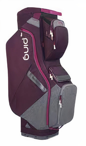 Ping Traverse Cart Bag '21 Golf Stuff - Low Prices - Fast Shipping - Custom Clubs Garnet/Heather Grey/Magenta 