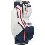Ping Traverse Cart Bag '21 Golf Stuff - Low Prices - Fast Shipping - Custom Clubs Platinum/Navy/Red 