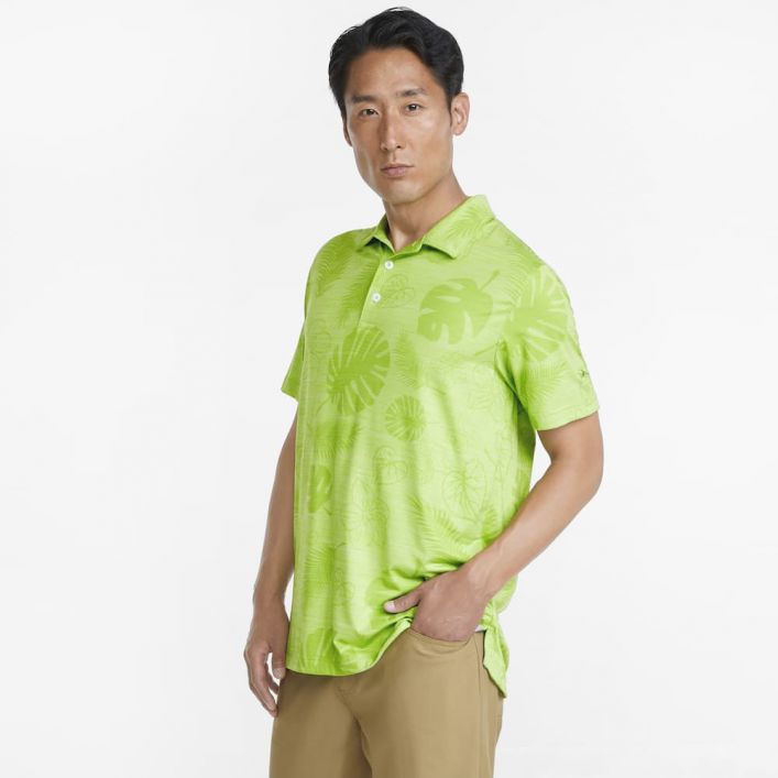 Puma Men's Cloudspun Leaves N Flowers Polo 532975 03 Golf Stuff 