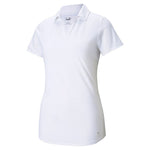 Puma Women's Cloudspun Free Polo Bright White 59769509 Golf Stuff X-Small 