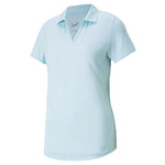 Puma Women's Cloudspun Free Polo Corydalis Blue Heather 59769524 Golf Stuff X-Small 