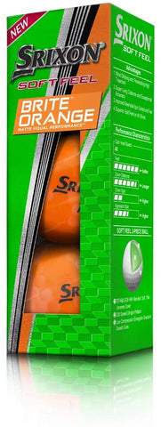 Srixon Soft Feel Golf Balls '21 Golf Stuff - Save on New and Pre-Owned Golf Equipment Sleeve/3 Brite Orange 