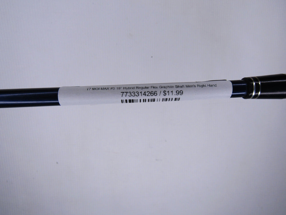 T7 MOI MAX #3 19° Hybrid Regular Flex Graphite Shaft Men's Right Hand Golf Stuff 