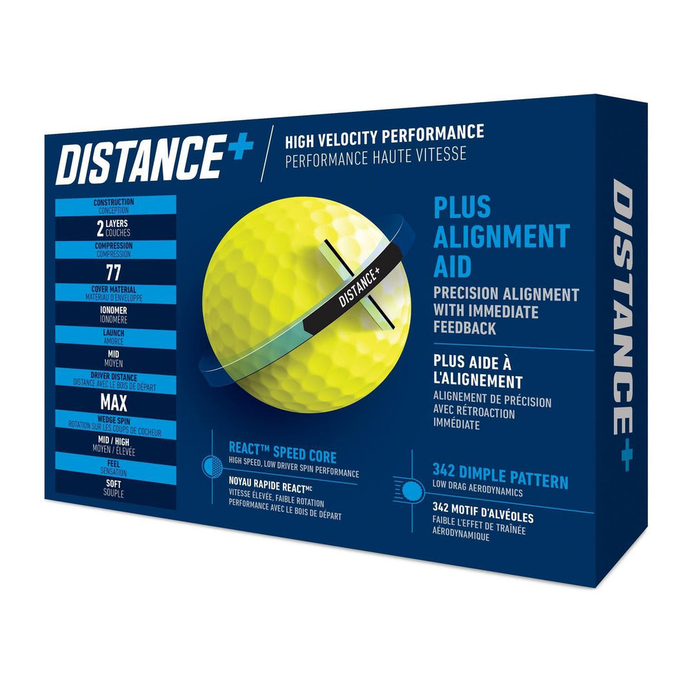 TaylorMade Distance+ Yellow Golf Balls Golf Stuff 
