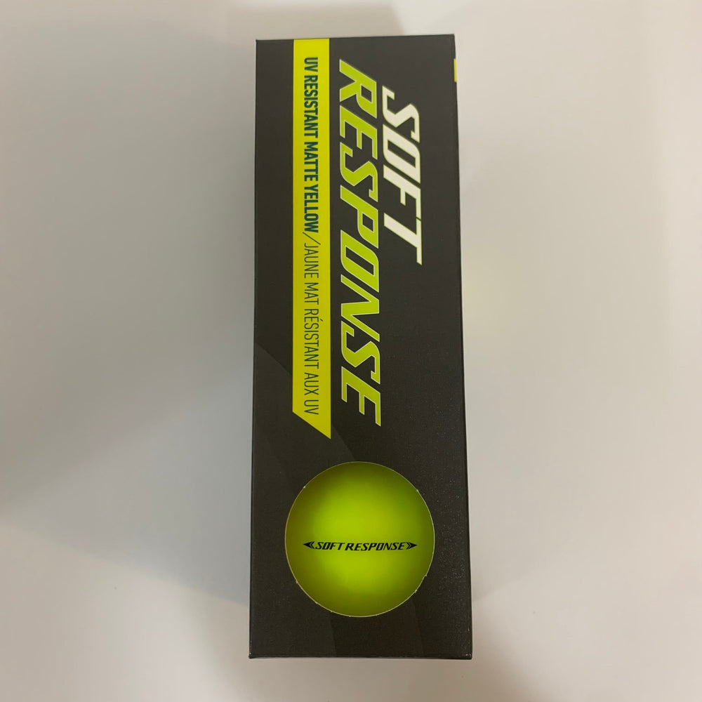 TaylorMade Soft Response Golf Balls 2022 Golf Stuff - Low Prices - Fast Shipping - Custom Clubs Matte Yellow Sleeve/3 