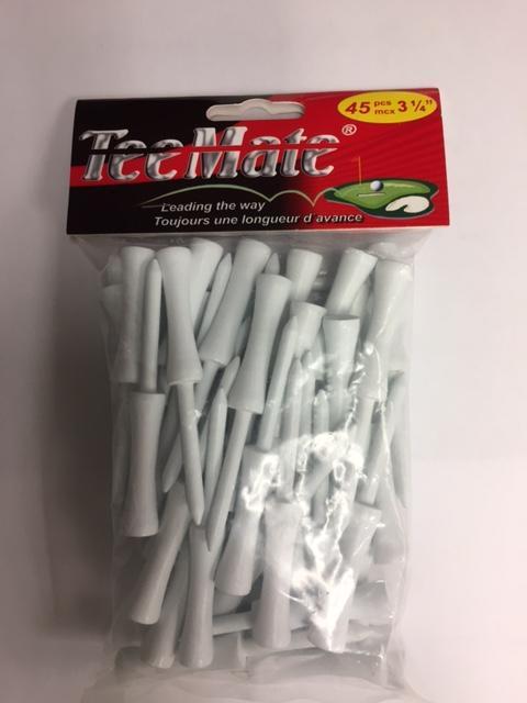 TeeMate 45Pc 3 1/4 Wood Step Tees Golf Stuff - Save on New and Pre-Owned Golf Equipment White 