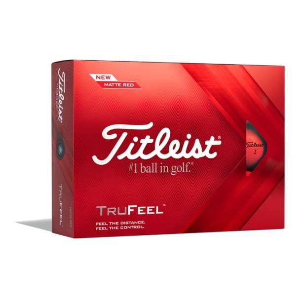 Titleist TruFeel Golf Balls '22 Golf Stuff - Save on New and Pre-Owned Golf Equipment Box/12 Matte Red 