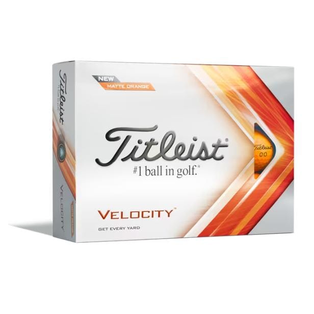 Titleist Velocity Golf Balls '22 Golf Stuff - Save on New and Pre-Owned Golf Equipment Matte Orange Box/12 