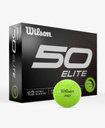 Wilson 50 Elite Golf Balls '23 Golf Stuff - Save on New and Pre-Owned Golf Equipment Green Box/12 