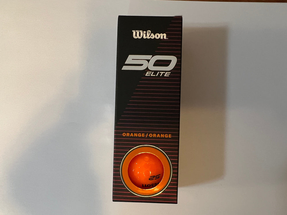 Wilson 50 Elite Golf Balls '23 Golf Stuff - Save on New and Pre-Owned Golf Equipment Orange Sleeve/3 