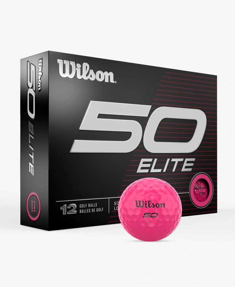 Wilson 50 Elite Golf Balls '23 Golf Stuff - Save on New and Pre-Owned Golf Equipment Pink Box/12 