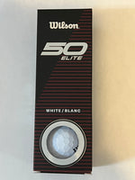 Wilson 50 Elite Golf Balls '23 Golf Stuff - Save on New and Pre-Owned Golf Equipment White Sleeve/3 