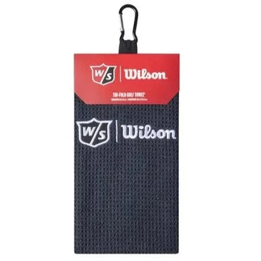 Wilson Staff Tri-Fold Towel Black WGA9000102 Golf Stuff - Save on New and Pre-Owned Golf Equipment 