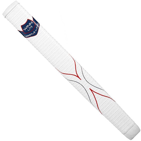 Winn Lite TL Triple Line Putter Grip Jumbo Pistol White/Navy/Red